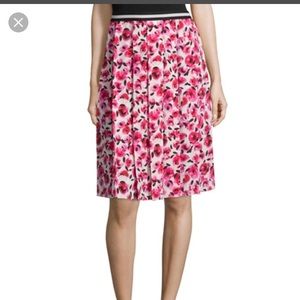 Kate spade rose print silk skirt size 2